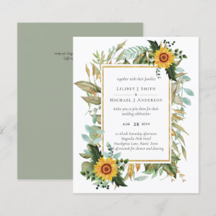 Boho Sunflower Sage Greenery Wedding