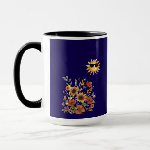 Boho Sunflower Tribal Pattern Mug – Warm Sunshine