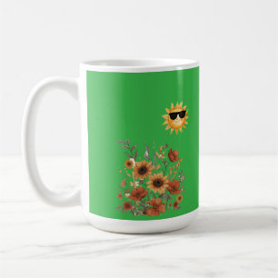 Boho Sunflower Tribal Pattern Mug – Warm Sunshine