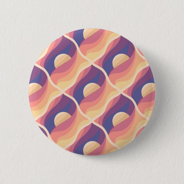 Boho Sunset 2 Inch Round Button (Front)