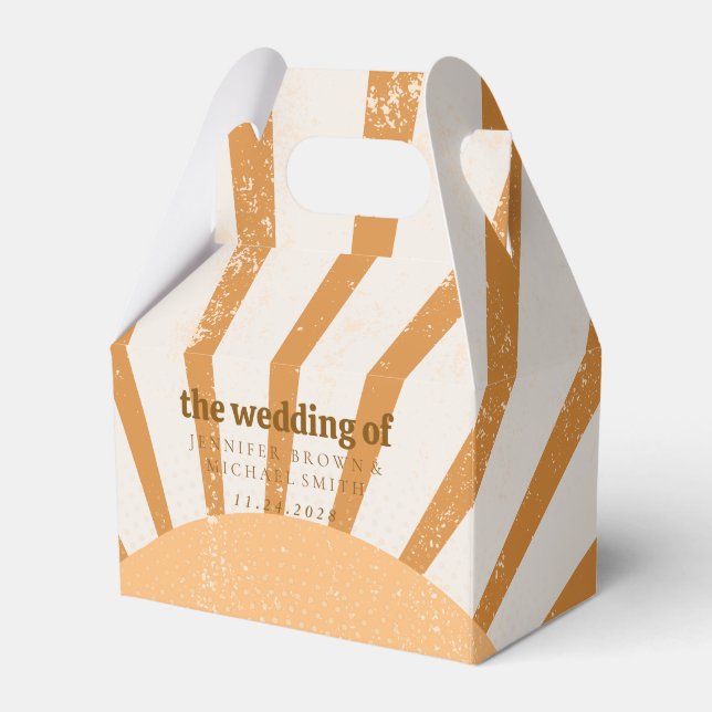 Boho Sunset Summer Wedding Favor Box (Front Side)
