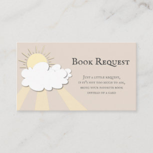 Boho Sunshine Baby Shower Book Request Enclosure Card