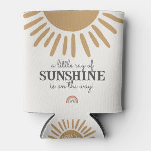 boho sunshine baby shower favour can cooler