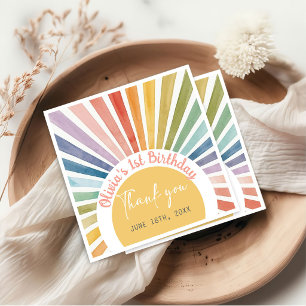 Boho Sunshine Birthday Party  Napkin