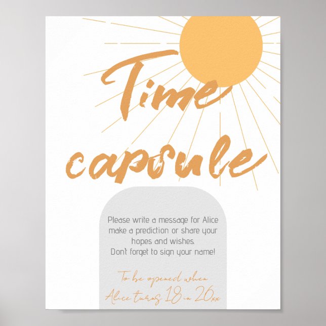 Boho sunshine Birthday Time Capsule Poster (Front)