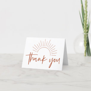 Boho Sunshine Carte de remerciements