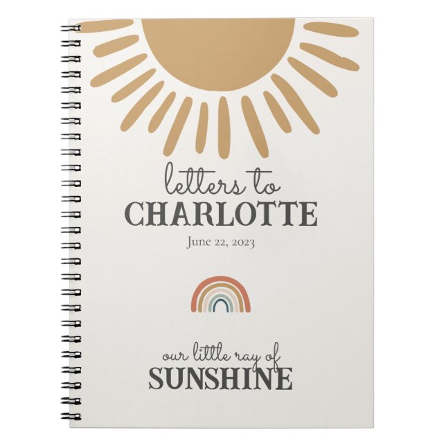 boho sunshine letters to my daughter baby book (Front)