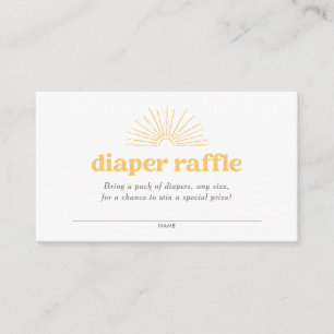 Boho Sunshine Sun Diaper Raffle Ticket Enclosure Card