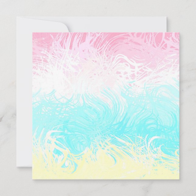 Boho Swirly Groovy Abstract Genderflux Pride Flag Holiday Card (Front)