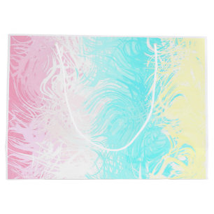 Boho Swirly Groovy Abstract Genderflux Pride Flag Large Gift Bag