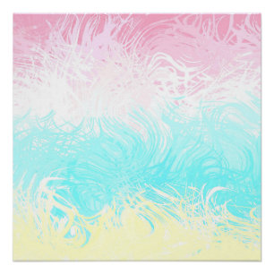 Boho Swirly Groovy Abstract Genderflux Pride Flag Poster