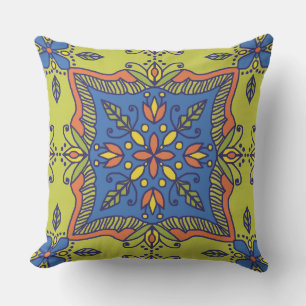 Boho Talavera Carrelage Coussin extérieur