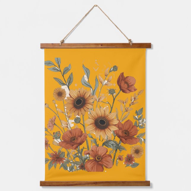 Boho Tapisserie florale - Tournesols (Recto)