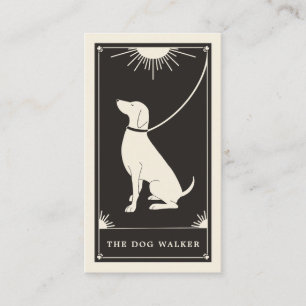 Boho Tarot Dog walker business card 
