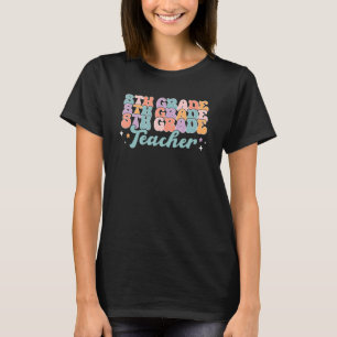 Boho Teach Love Inspire 5th Grade Teacher Back To T-Shirt