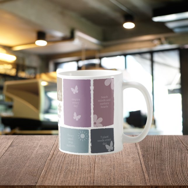 Boho Teacher Gift with Affirmations and Scrapbook Coffee Mug (Creator Uploaded)