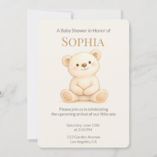 Boho Teddy Bear Baby Shower