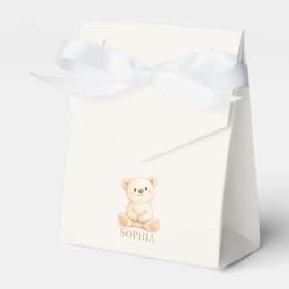 Boho Teddy Bear Baby Shower Favor Box