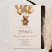  Boho Teddy Bear Beary First 1st Birthday Party