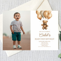Boho Teddy Bear Beary First 1st Birthday Party