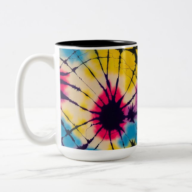 Boho teinture tasse de café, hippie, vibes de tein (Gauche)