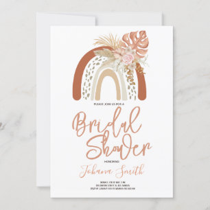 Boho Teracota Arc-en-ciel Invitation à la douche n