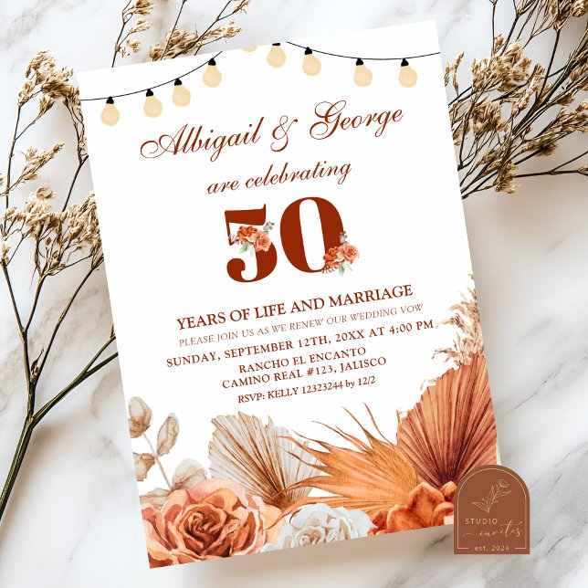 Boho Teracotta We still Do Anniversary Invitation (Creator Uploaded)