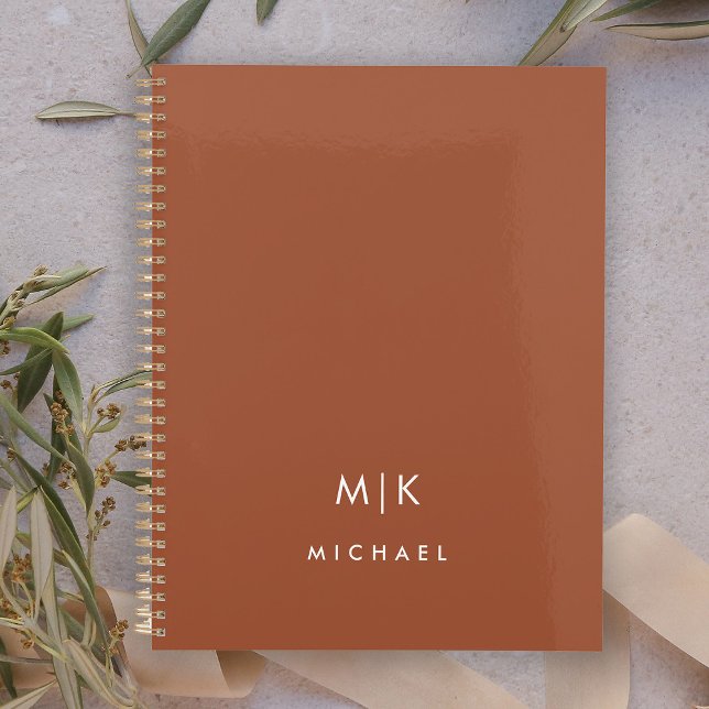 Boho Terracotta and White | Modern Monogram Planner (Creator Uploaded)