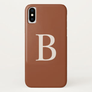 Boho Terracotta Bold Typography Monogram Case-Mate iPhone Case