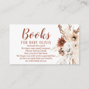 Boho Terracotta Books for Baby Enclosure Card