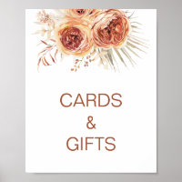 Boho Terracotta Burnt Orange Floral Bridal Shower 