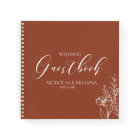 Boho Terracotta Burnt Orange Wedding Guestbook