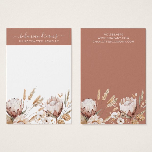 Boho Terracotta Crème Fleurs sauvages (Devant & derrière)