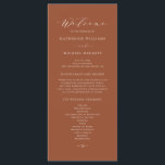 Boho Terracotta Dainty Script Wedding Ceremony Program<br><div class="desc">Boho Terracotta Dainty Script Wedding Programs |  Share details of your wedding with these boho wedding programs. This customizable ceremony programs feature whimsical script and minimalist typography. These terracotta wedding programs are perfect for any wedding theme.</div>