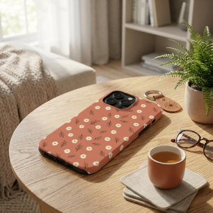 Boho Terracotta Daisy Scatter Matte Phone Case