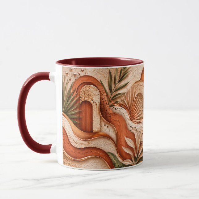 Boho Terracotta Desert Morning Coffee Mug Gift (Left)