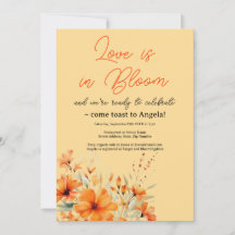 Boho Terracotta Floral Bridal Shower Invitation