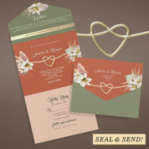 Boho Terracotta Green Wedding