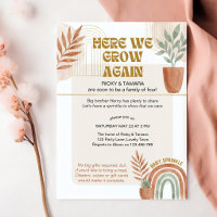 Boho Terracotta Here We Grow Again Baby Sprinkle