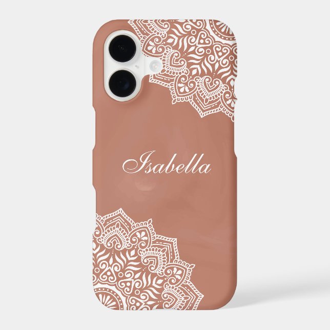 Boho Terracotta Mandala Custom Name (Back)