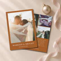 Boho Terracotta Married & Bright 4 Photo Wedding
