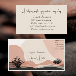 Boho Terracotta Meditative Desert Business Card