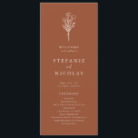 Boho Terracotta Minimalist Botanicals Wedding Program<br><div class="desc">Share the wedding details with your family and friends with this customizable wedding programs. It features a minimalist floral bouquet line art. Personalize by adding your details. These terracotta floral wedding programs are perfect for any wedding theme or season.</div>