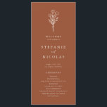 Boho Terracotta Minimalist Botanicals Wedding Program<br><div class="desc">Share the wedding details with your family and friends with this customizable wedding programs. It features a minimalist floral bouquet line art. Personalize by adding your details. These terracotta floral wedding programs are perfect for any wedding theme or season.</div>