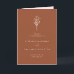 Boho Terracotta Minimalist Botanicals Wedding Program<br><div class="desc">Share the wedding details with your family and friends with this customizable wedding program booklet. It features a minimalist floral bouquet line art. This terracotta wedding booklet is perfect for any wedding theme and season. Matching items are available.</div>