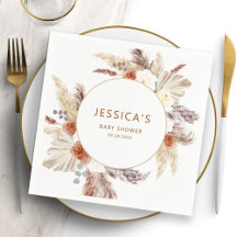 Boho Terracotta Pampas Grass Arch Baby Shower