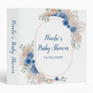 Boho Terracotta Pampas Grass Baby Shower  Binder