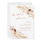 Boho Terracotta Pampas Invitation Fête des mariées