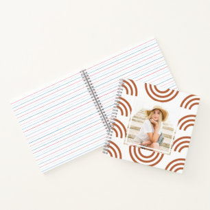 Boho Terracotta Rainbow Photo Notebook