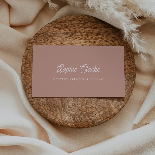 Boho Terracotta | Retro Script with QR Code Business Card (Creator Uploaded)